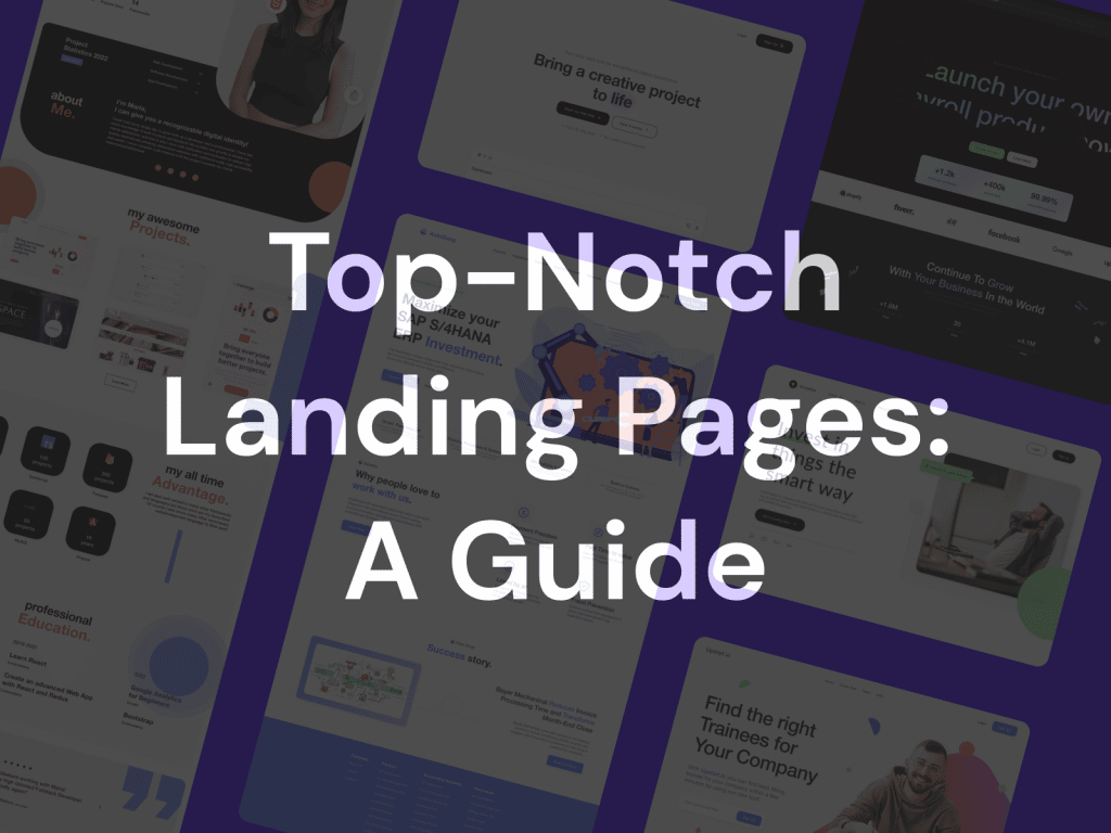 top-notch landing page design