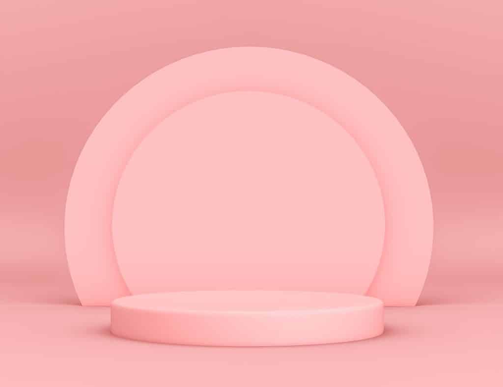 pink abstract object showing monochromatic color schemes