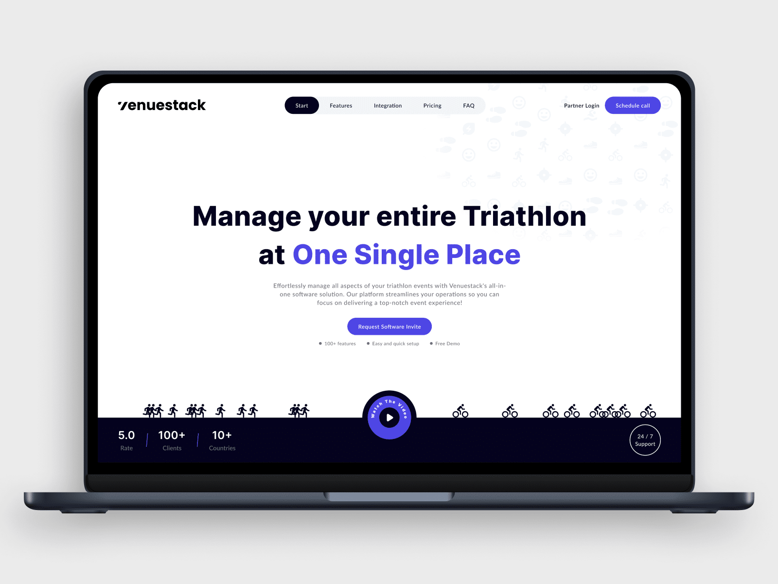 triathlon management free prototype web design mockup